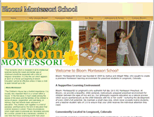 Tablet Screenshot of bloommontessori.com